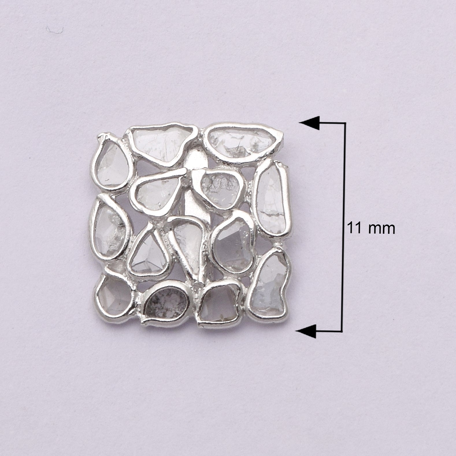 1 CTW Diamond Polki Square Studs