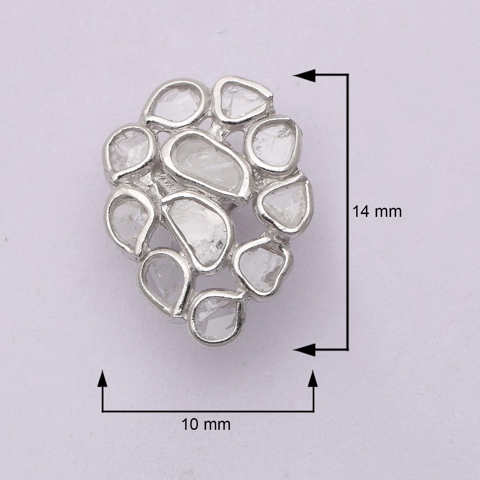 1.10 CTW Diamond Polki Pear Studs