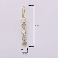 Load image into Gallery viewer, 2 CTW Diamond Polki Long Dangle Earrings
