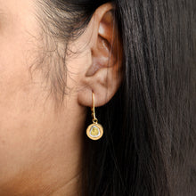 Load image into Gallery viewer, 0.50 CTW Yellow Diamond Polki Dangles Earrings