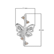 Load image into Gallery viewer, 0.20 CTW Slice Polki Diamond Butterfly Earrings