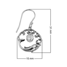 Load image into Gallery viewer, 0.25 CTW Slice Polki Diamond Drop Dolphin Earrings