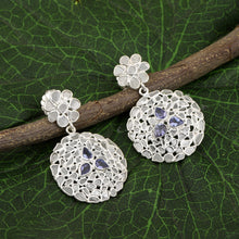 Load image into Gallery viewer, 5 CTW Diamond Polki Tanzanite Earrings
