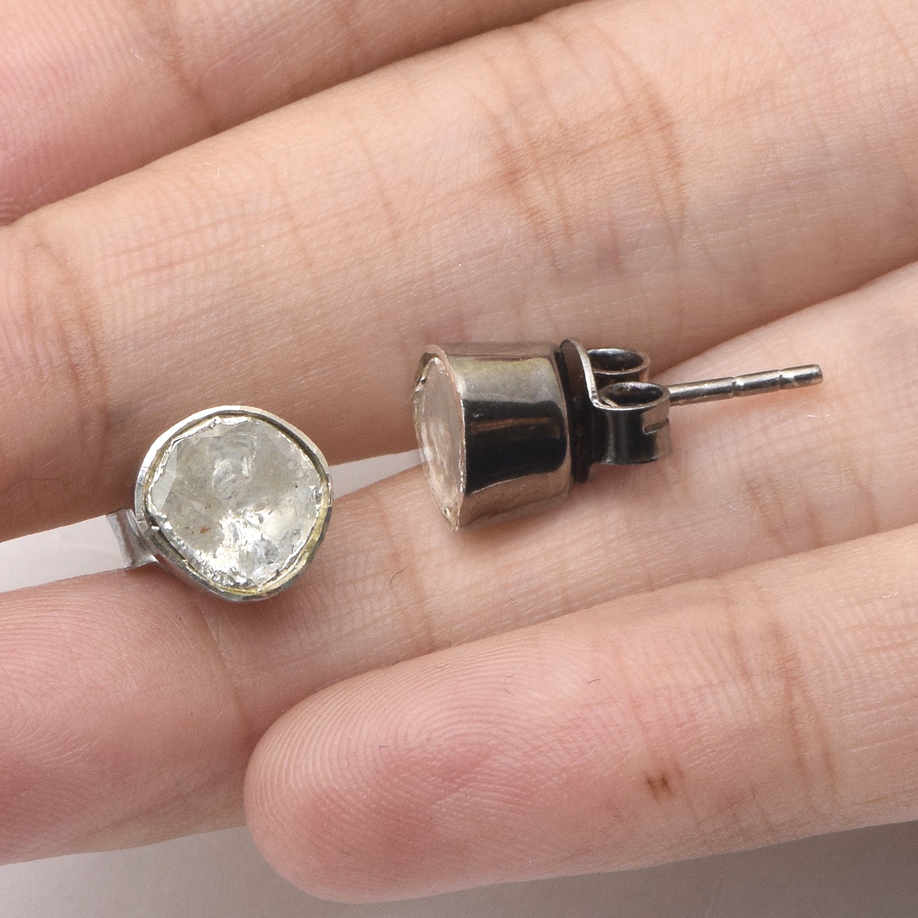 0.25 CTW Diamond Polki Minimal Studs