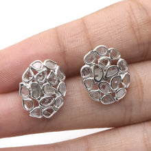 Load image into Gallery viewer, 1.50 CTW Diamond Polki Floral Studs