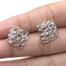 Load image into Gallery viewer, 1 CTW Diamond Polki Square Studs