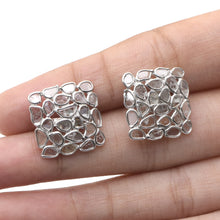 Load image into Gallery viewer, 2 CTW Diamond Polki Square Studs