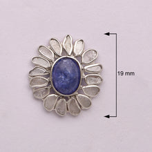 Load image into Gallery viewer, 2.50 CTW Diamond Polki Tanzanite Studs