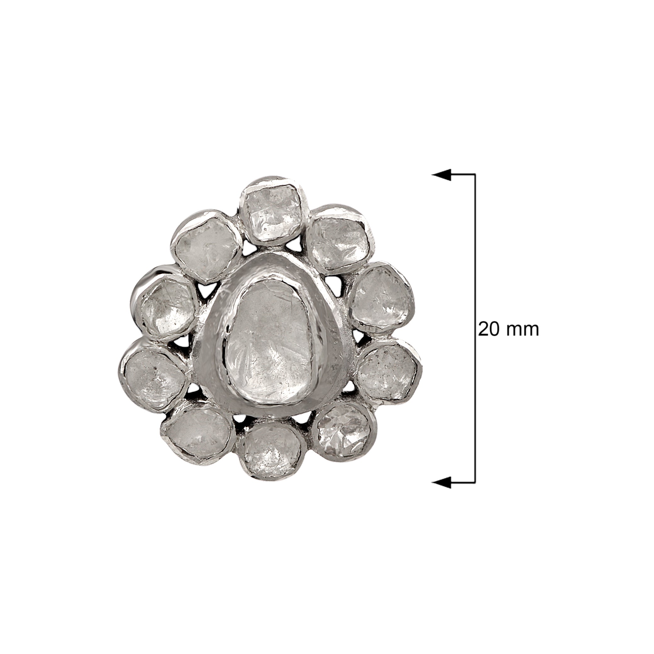 2 CTW Diamond Polki Studs