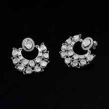 Load image into Gallery viewer, 1.80 CTW Diamond Polki Chandbali Earrings
