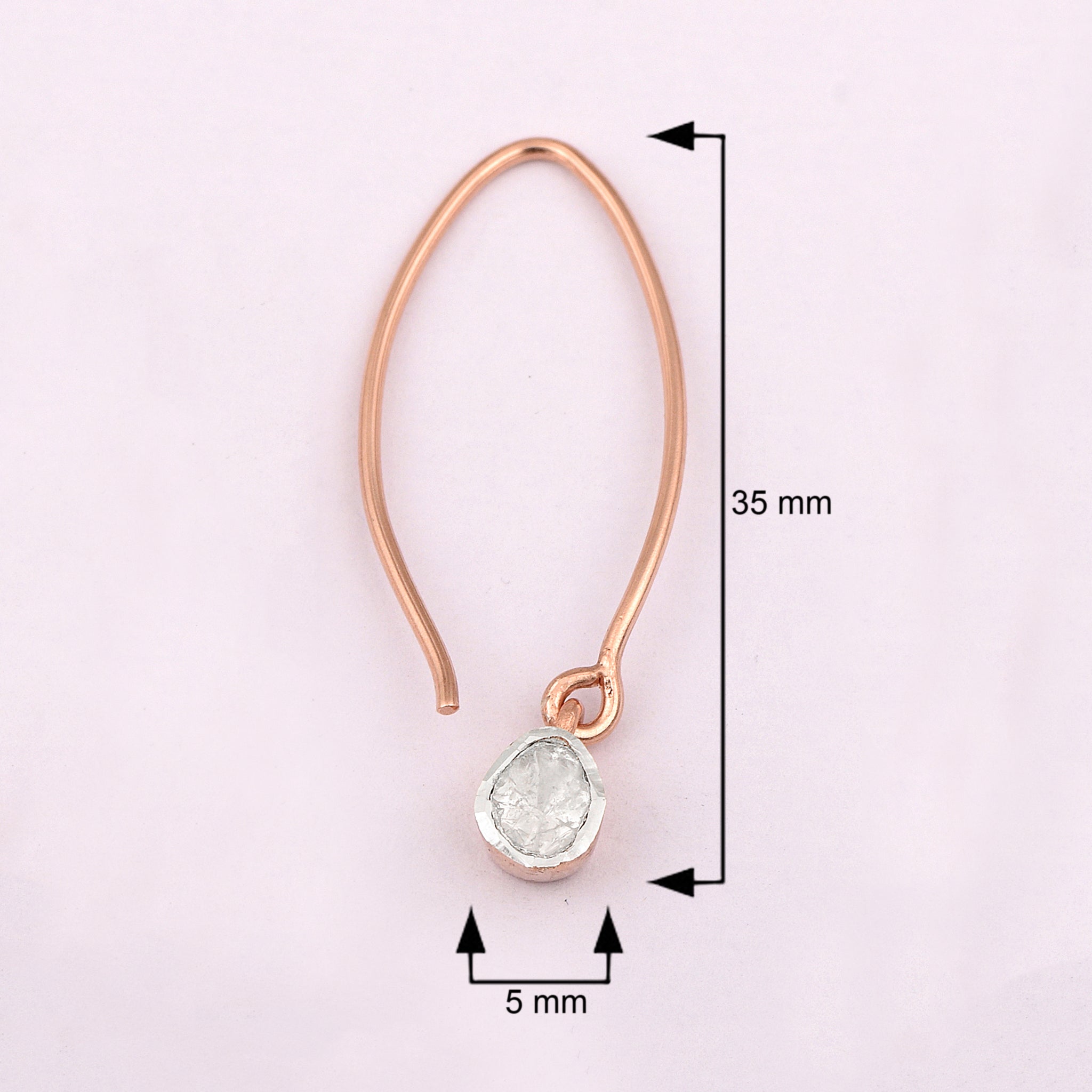 0.35 CTW Diamond Polki Dangles Earrings