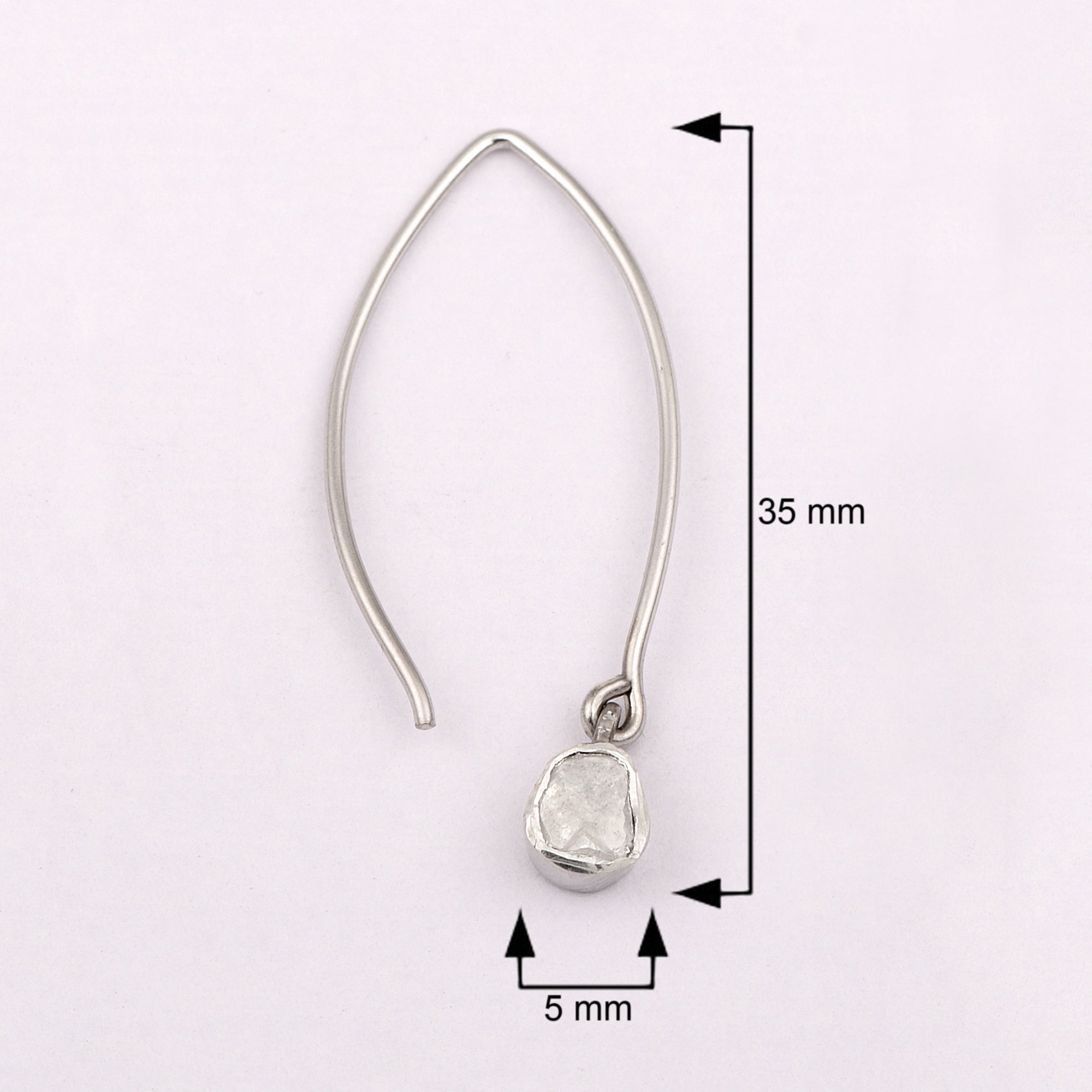 0.35 CTW Diamond Polki Dangle Earrings