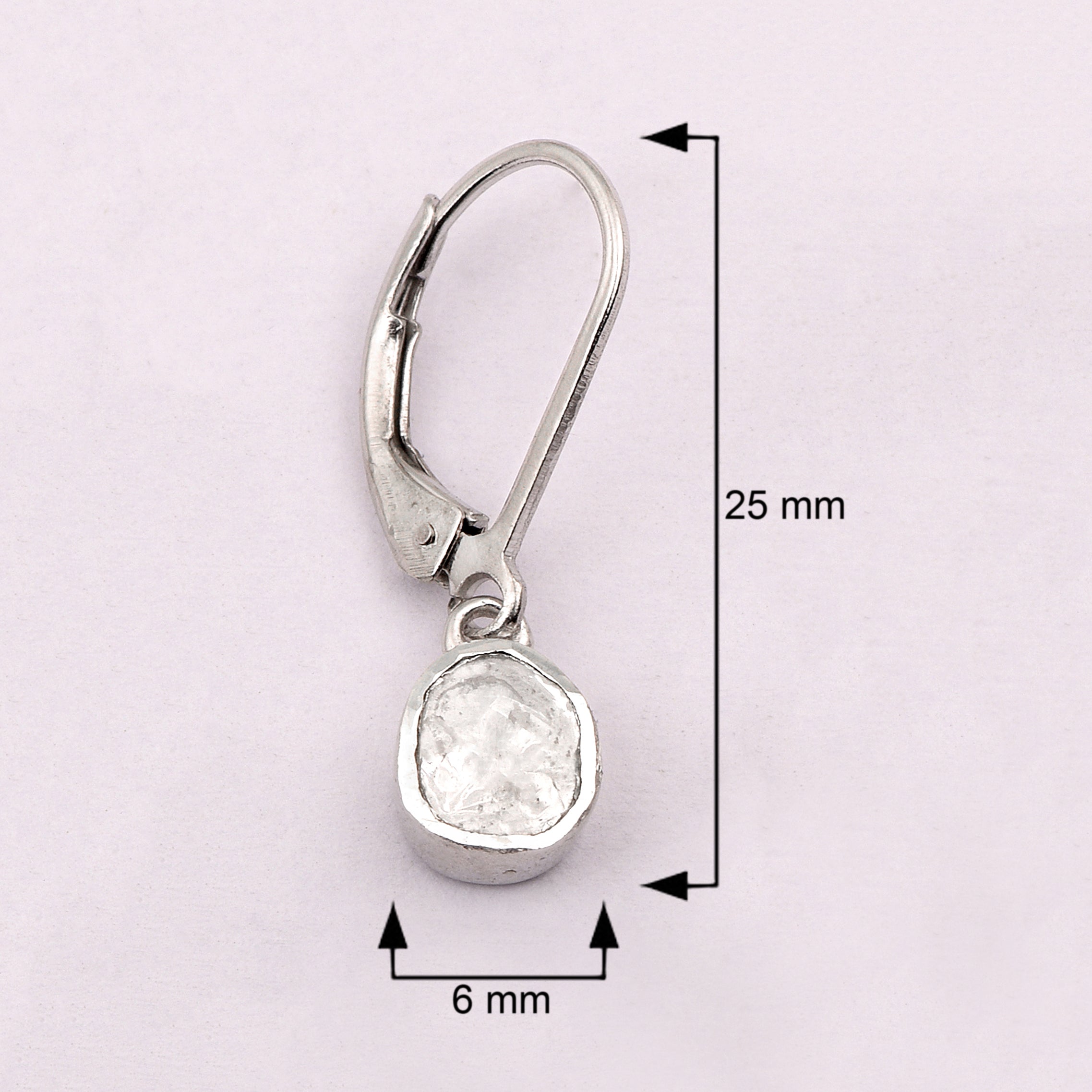 0.50 CTW Diamond Polki Dangles Earrings