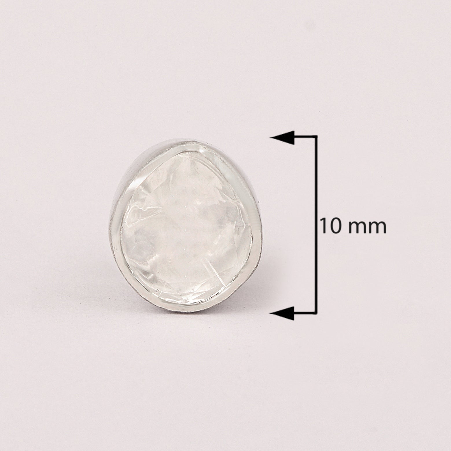 2 CTW Diamond Polki Solitaire Stud Earrings