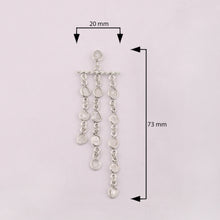 Load image into Gallery viewer, 3 CTW Diamond Polki Dangle Chandelier Earrings