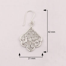 Load image into Gallery viewer, 1 CTW Diamond Polki Leaf Dangles Earrings