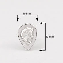 Load image into Gallery viewer, 0.50 CTW Diamond Polki Pear Solitaire Stud Earrings
