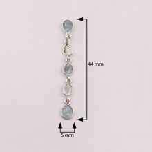 Load image into Gallery viewer, 1 CTW Blue Diamond Polki Long Chain Thread Earrings
