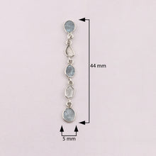 Load image into Gallery viewer, 1 CTW Blue Diamond Polki Long Chain Thread Earrings