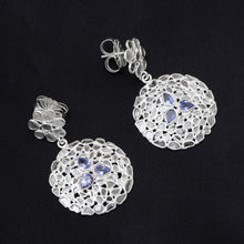 Load image into Gallery viewer, 5 CTW Diamond Polki Tanzanite Earrings
