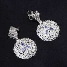 Load image into Gallery viewer, 5 CTW Diamond Polki Tanzanite Earrings