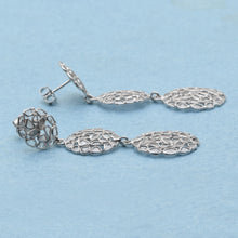 Load image into Gallery viewer, 6 CTW Diamond Polki Long Chain Dangle Earrings
