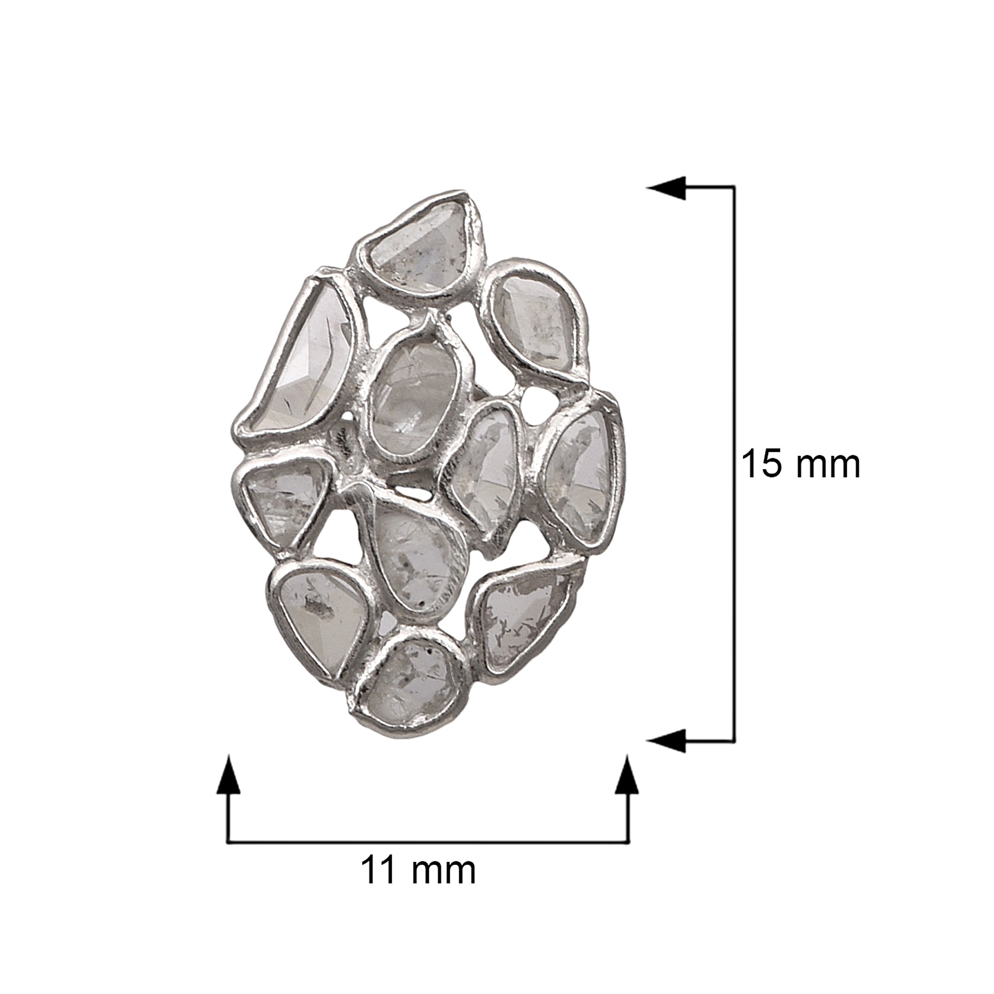 1 CTW Diamond Polki Tiny Studs