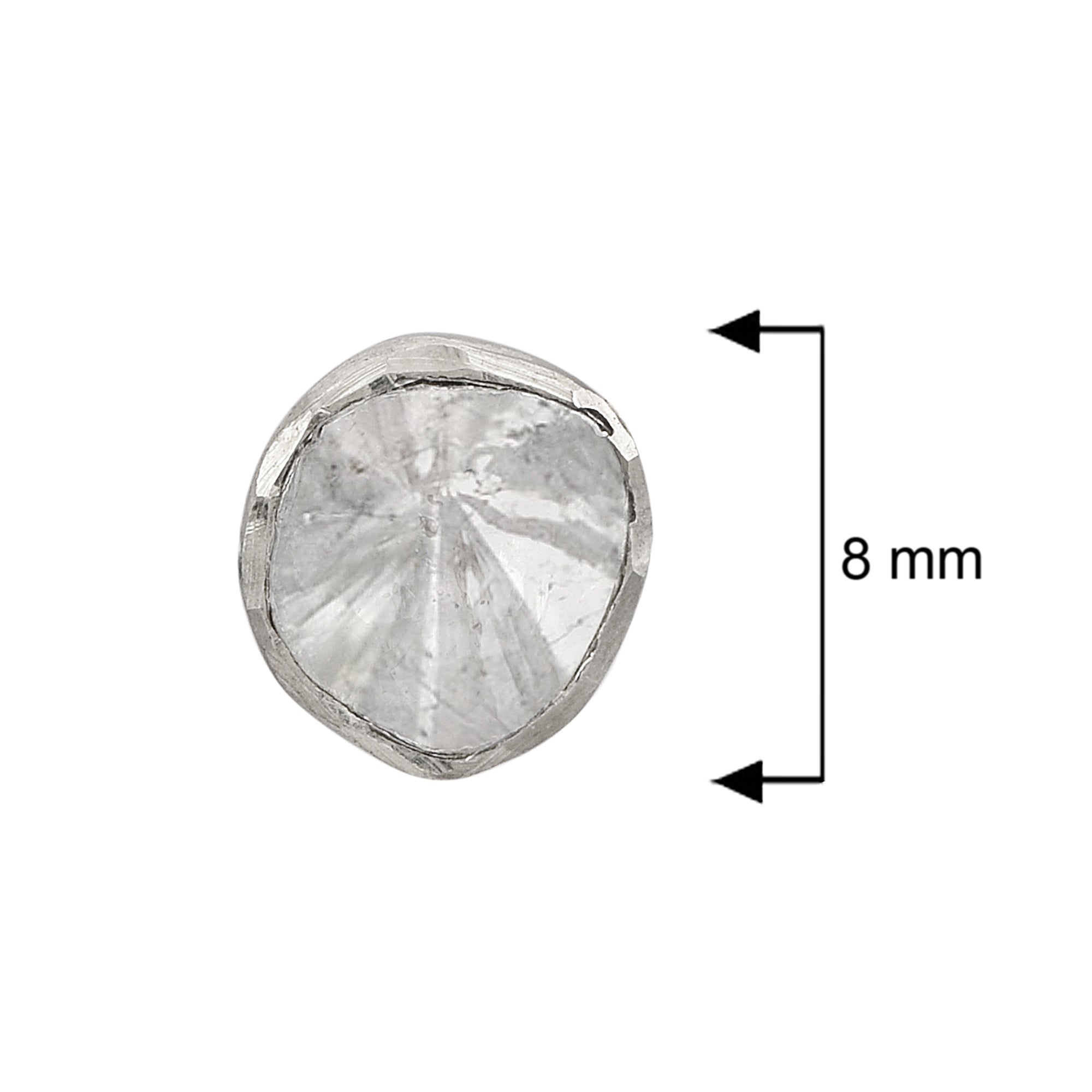 0.50 CTW Diamond Polki Solitaire Stud Earrings