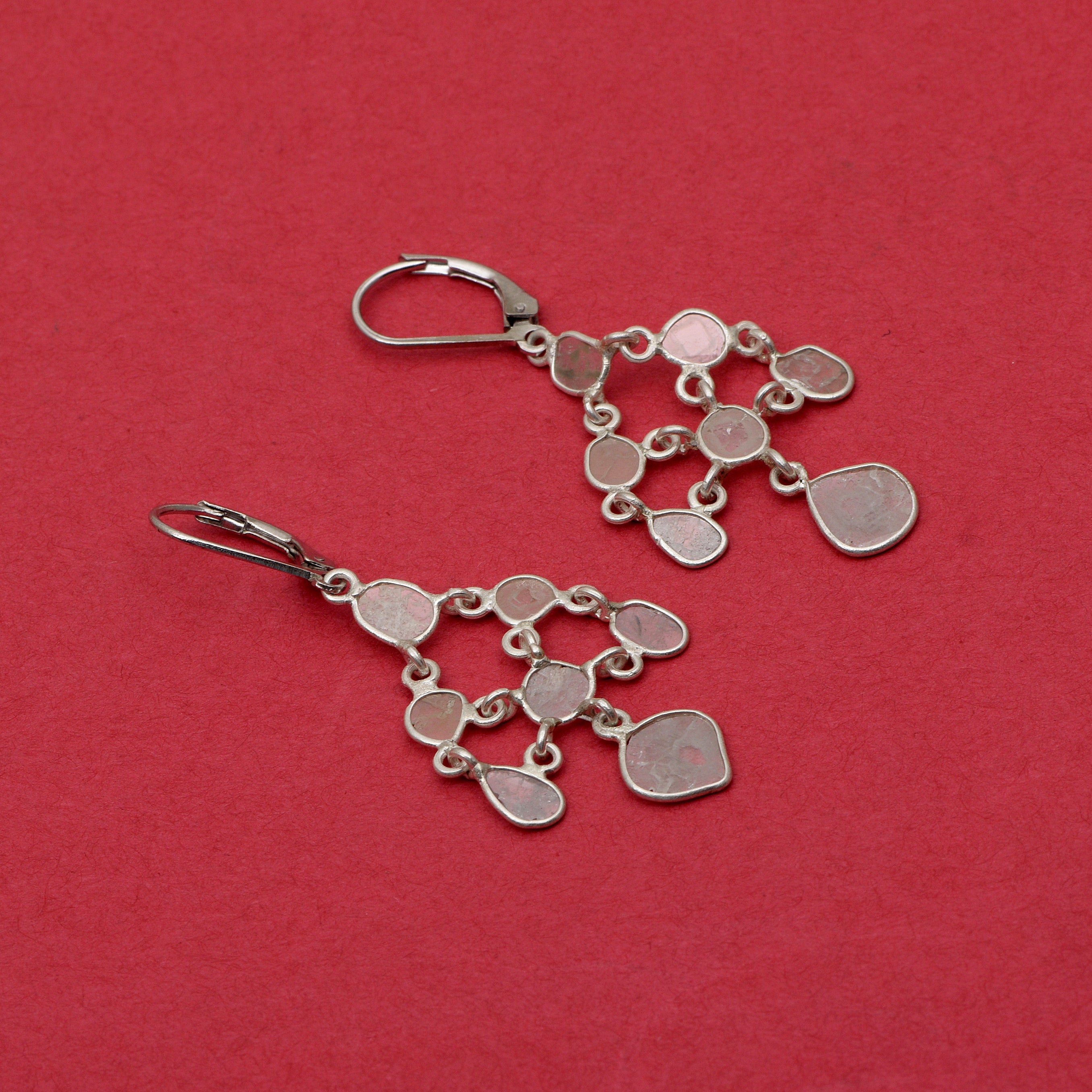 2 CTW Diamond Polki Dangle Earrings