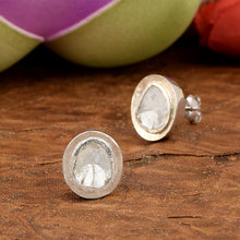 Load image into Gallery viewer, 2 CTW Diamond Polki Solitaire Stud Earrings