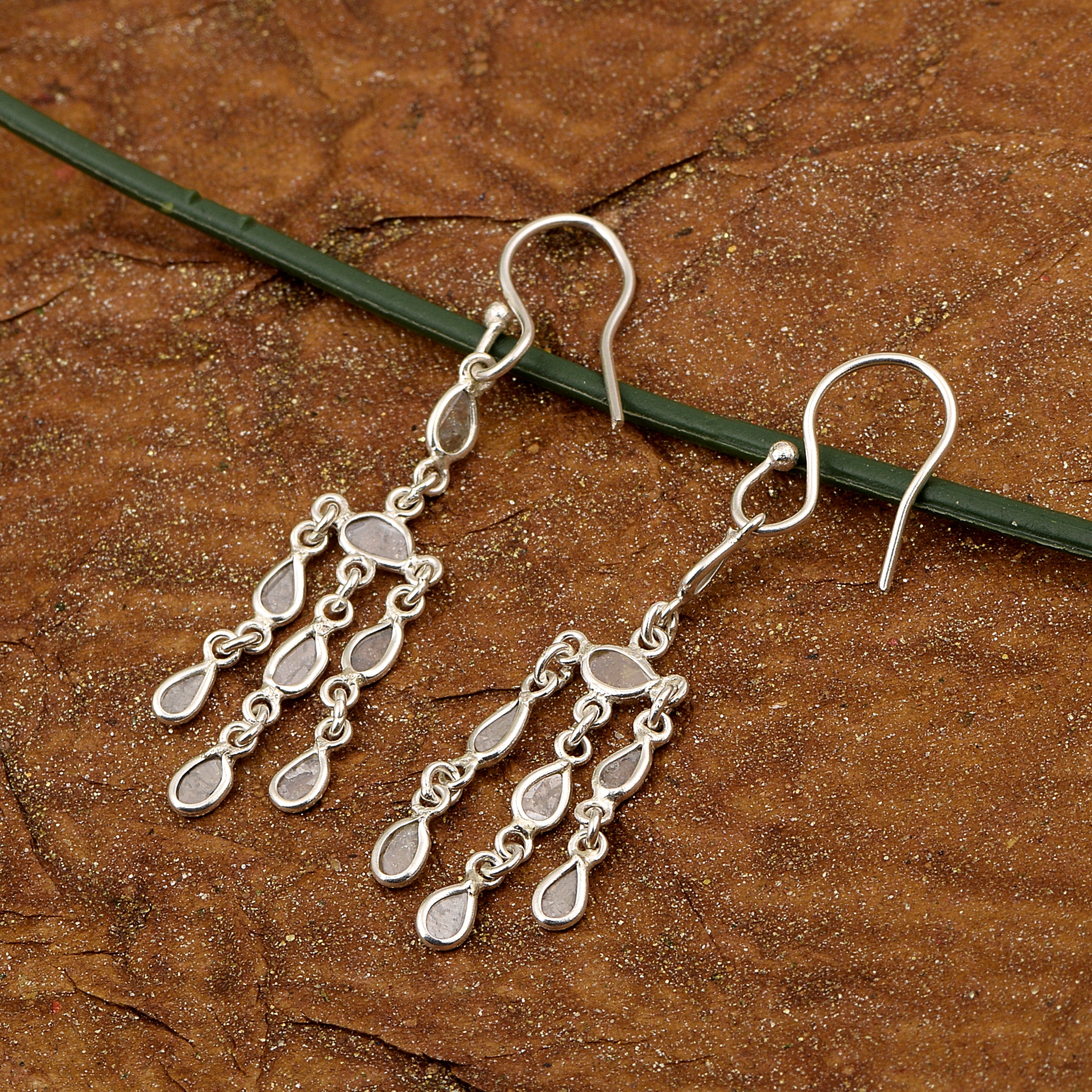 1 CTW Diamond Polki Earrings