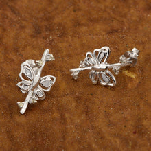 Load image into Gallery viewer, 0.20 CTW Slice Polki Diamond Butterfly Earrings