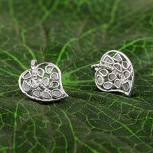 Load image into Gallery viewer, 0.50 CTW Slice Polki Diamond Heart Earring