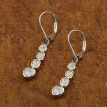Load image into Gallery viewer, 1.00 CTW Diamond Polki 925 Sterling Silver Earrings