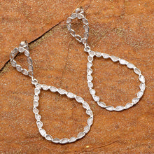 Load image into Gallery viewer, 4 CTW Diamond Polki Pear Shaped Dangle Earrings