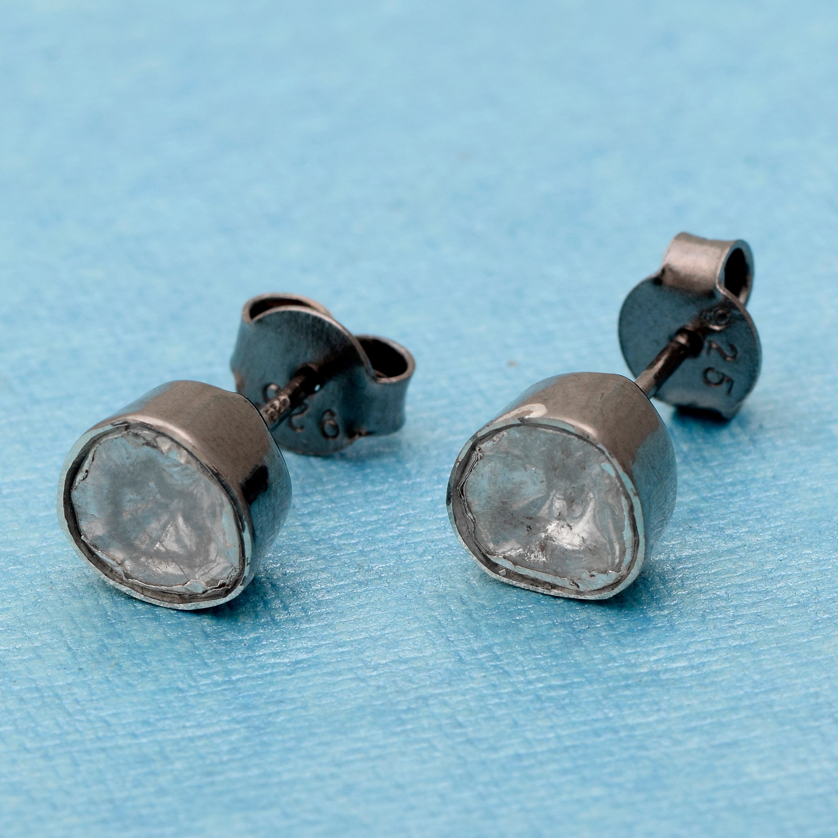 0.25 CTW Diamond Polki Minimal Studs