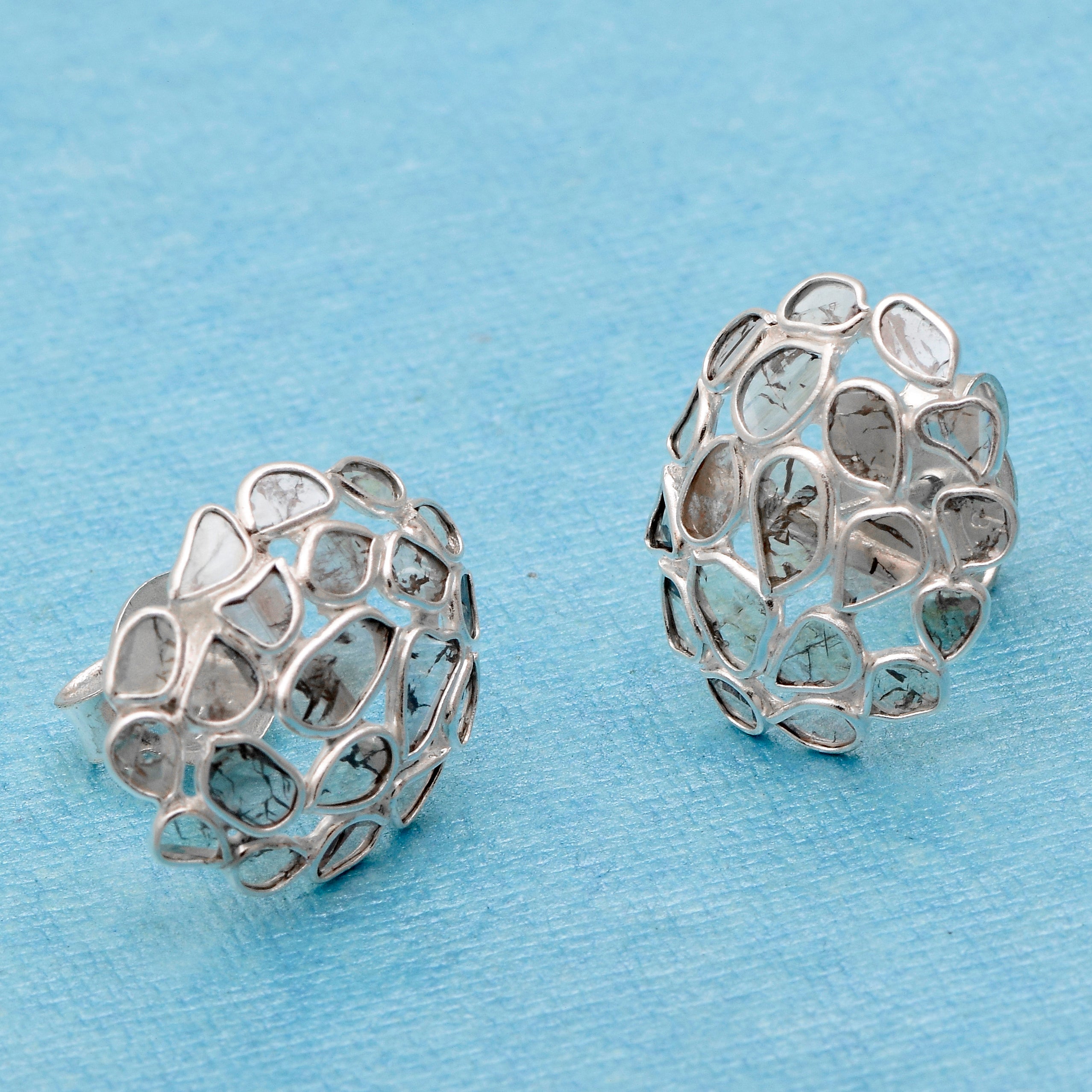 1.50 CTW Diamond Polki Studs