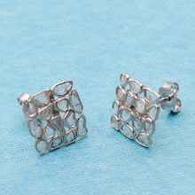 Load image into Gallery viewer, 1 CTW Diamond Polki Square Studs