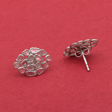 Load image into Gallery viewer, 1.20 CTW Diamond Polki Cluster Stud Earrings