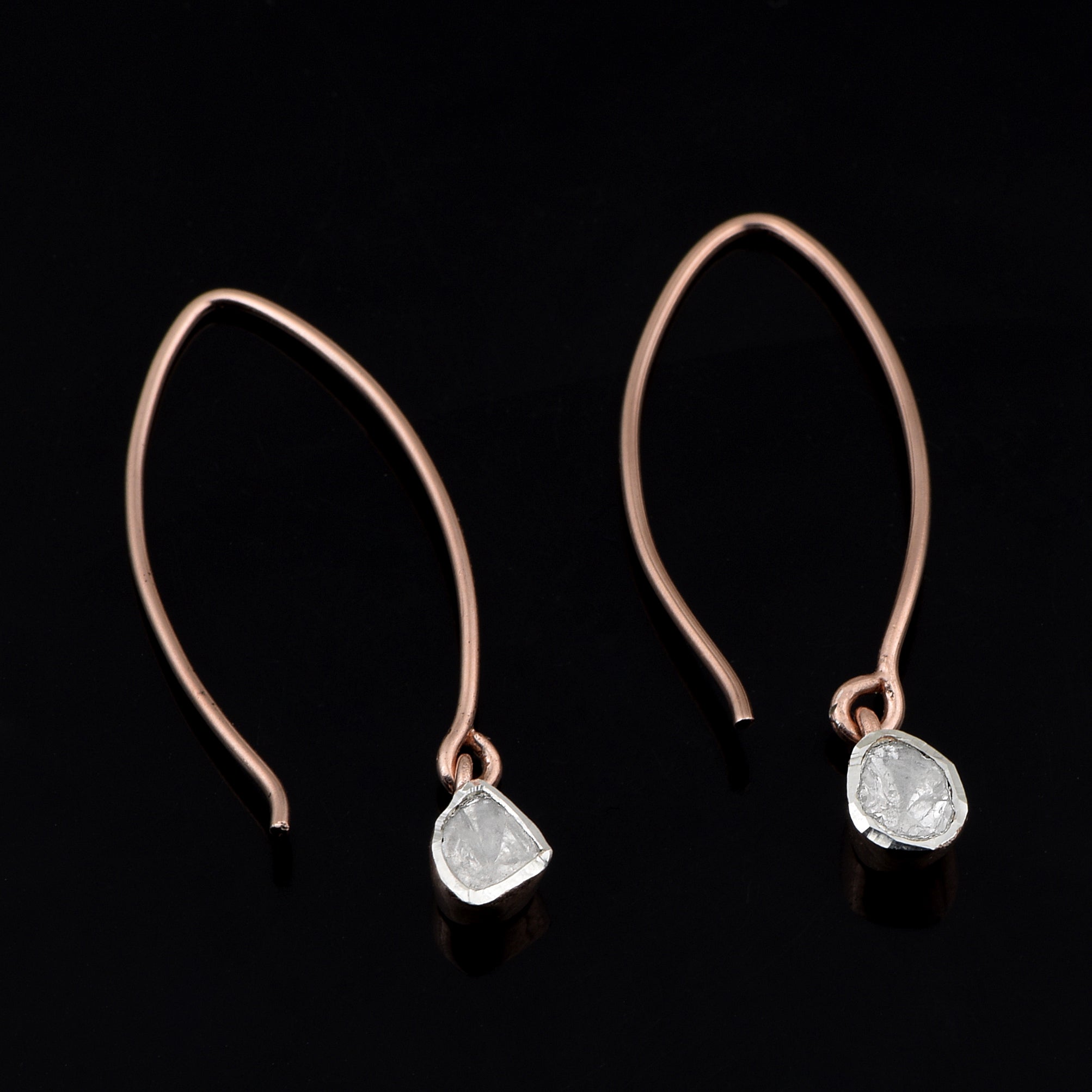 0.35 CTW Diamond Polki Dangles Earrings