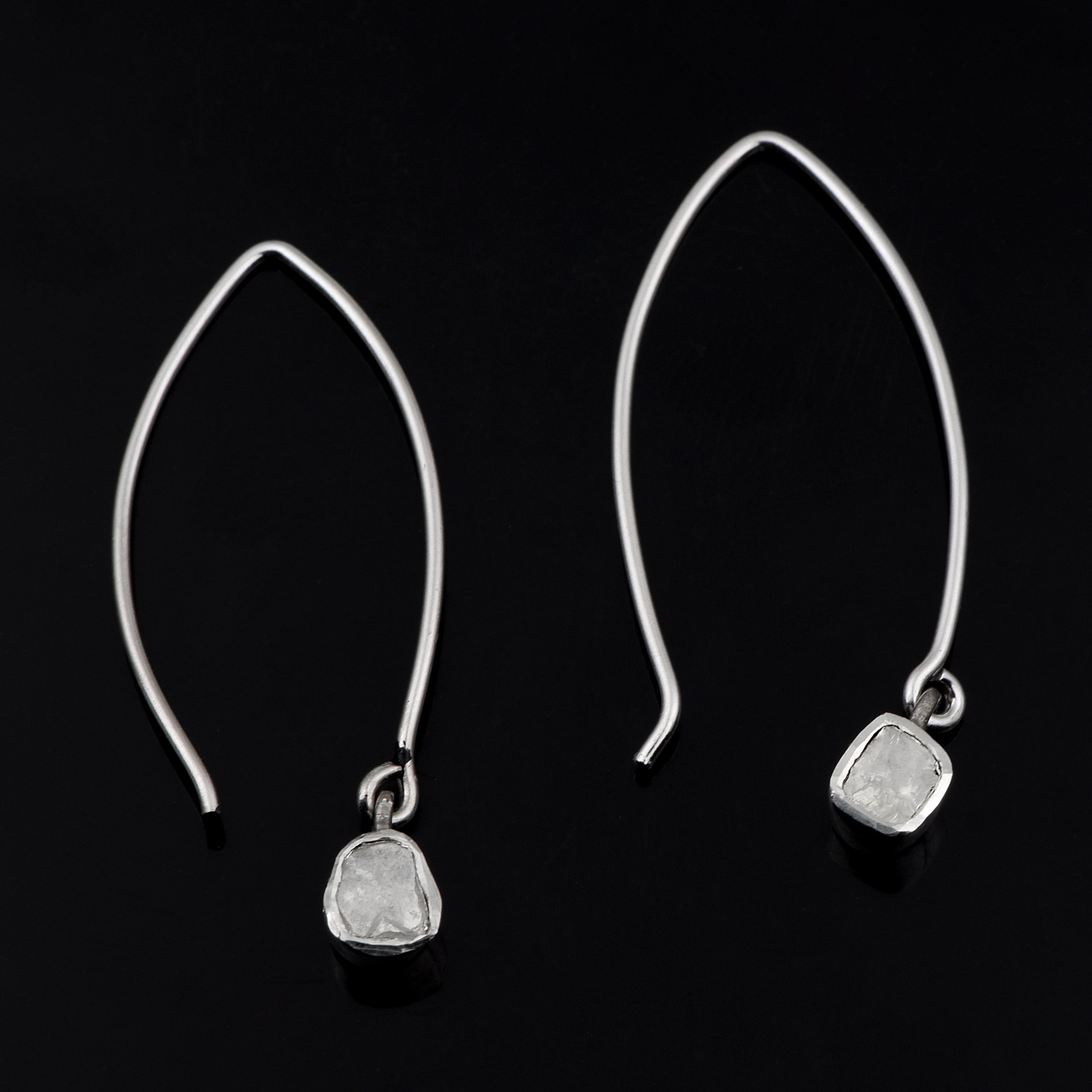 0.35 CTW Diamond Polki Dangle Earrings