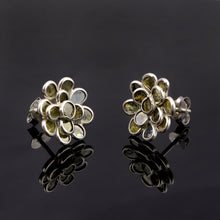 Load image into Gallery viewer, 2 CTW Yellow Diamond Polki 3D Flower Stud Earrings