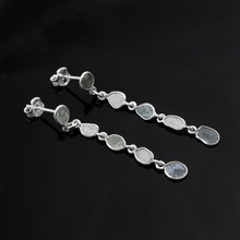 Load image into Gallery viewer, 1 CTW Blue Diamond Polki Long Chain Thread Earrings