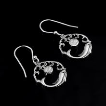 Load image into Gallery viewer, 0.25 CTW Slice Polki Diamond Drop Dolphin Earrings