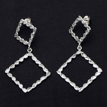 Load image into Gallery viewer, 2.85 CTW Diamond Polki Square Dangle Earrings