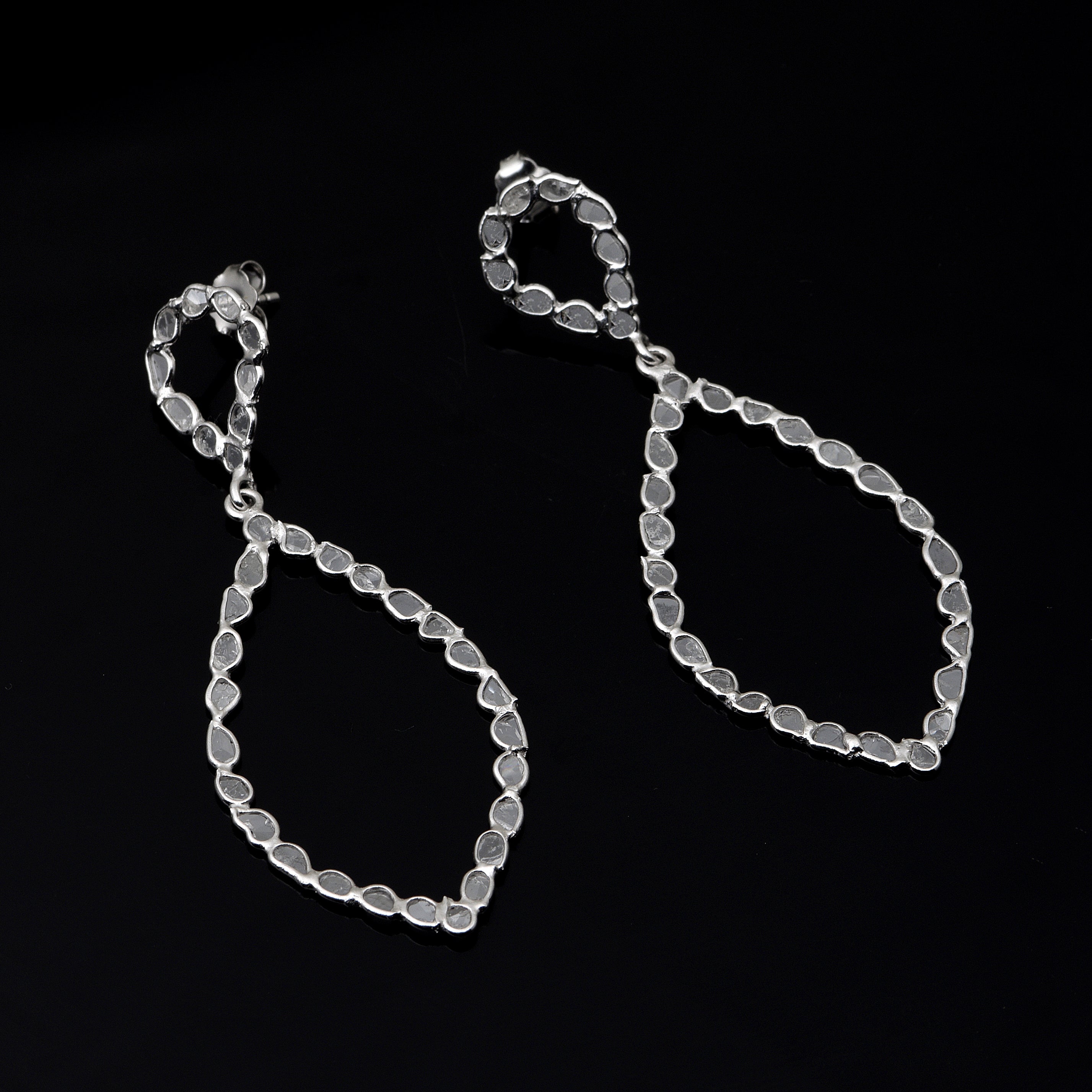 3 CTW Diamond Polki Minimal Dangles