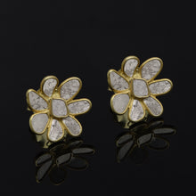 Load image into Gallery viewer, 0.50 CTW Diamond Polki Tiny Flower Studs