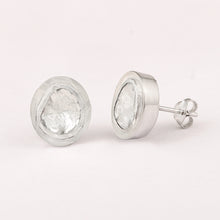 Load image into Gallery viewer, 2 CTW Diamond Polki Solitaire Stud Earrings