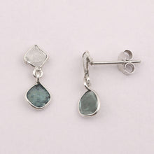 Load image into Gallery viewer, 1 CTW Blue Diamond Polki Studs Earrings
