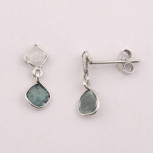 Load image into Gallery viewer, 1 CTW Blue Diamond Polki Studs Earrings